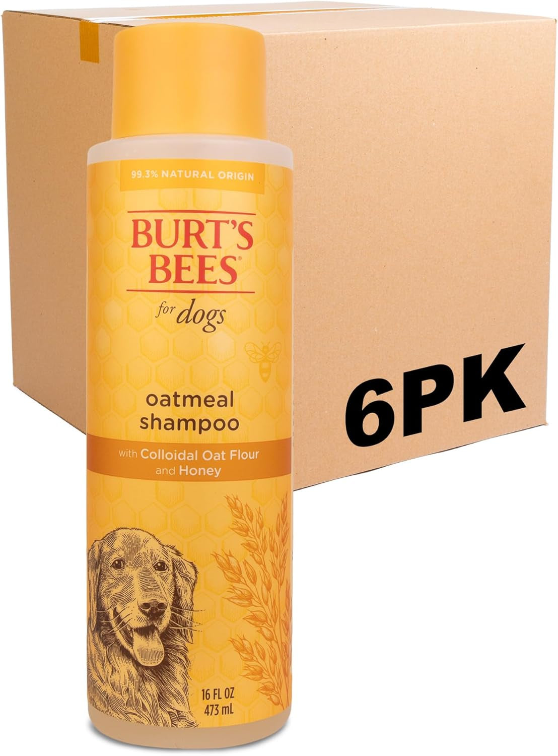 burts-bees-for-pets-oatmeal-dog-shampoo-with-honey-unscented-16-fl-oz-soothing-colloidal-oat-flour-formula-for-itchy-sensitive-dog-skin-ph-balanced-and-sulfate-free-for-regular-use