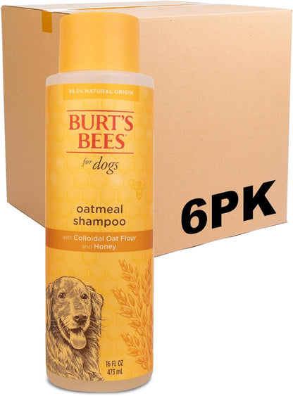 Burts Bees for Pets Oatmeal Dog Shampoo with Honey, Unscented, 16 Fl Oz | Soothing Colloidal Oat Flour Formula for Itchy, Sensitive Dog Skin; Ph-Balanced and Sulfate-Free for Regular Use16