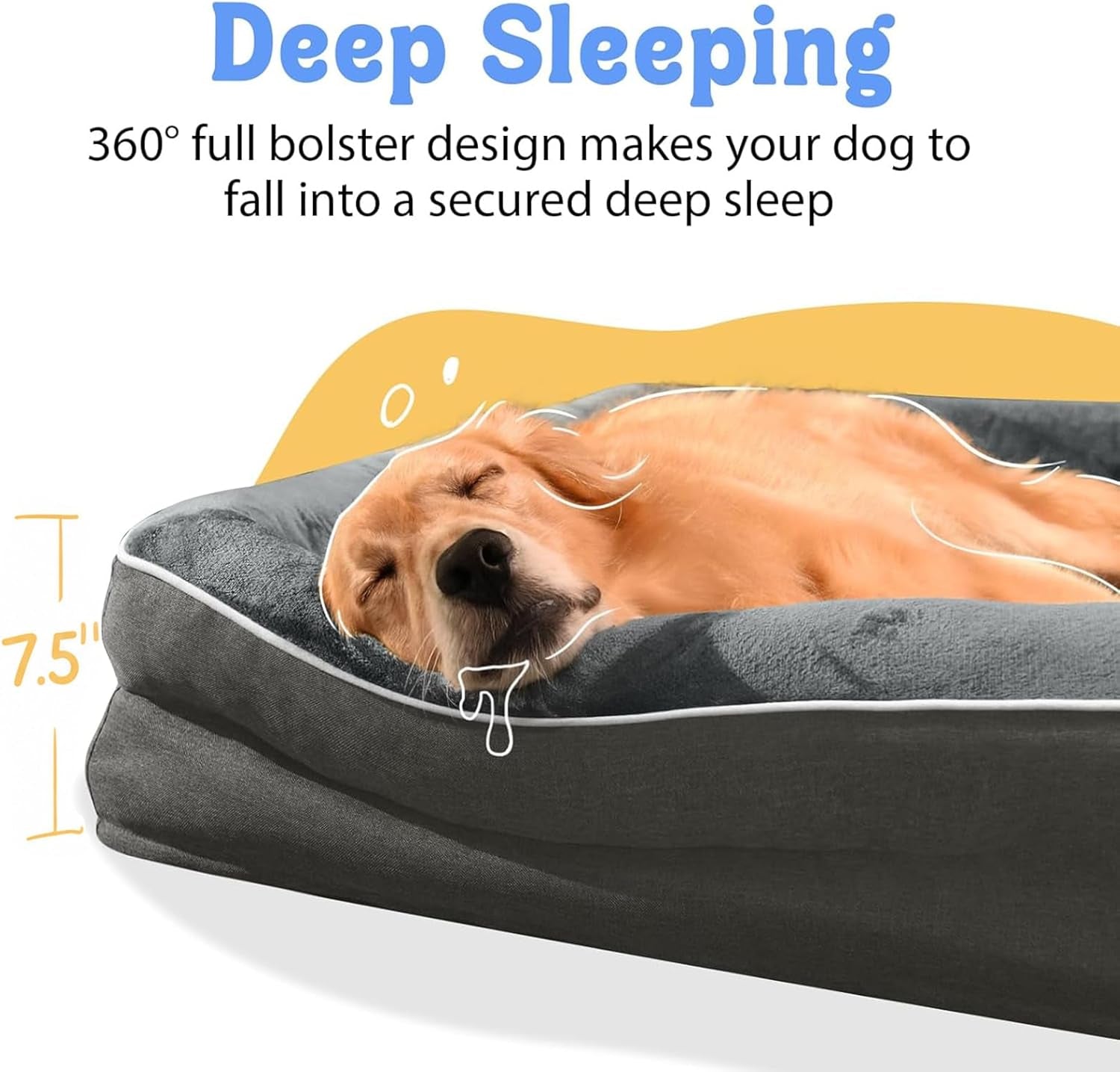 chez-paw-waterproof-orthopedic-xl-dog-bed-for-large-and-extra-large-dogs-egg-crate-foam-4-sided-bolster-support-waterproof-liner-non-slip-bottom-machine-washable-cover-42-x-30-inch