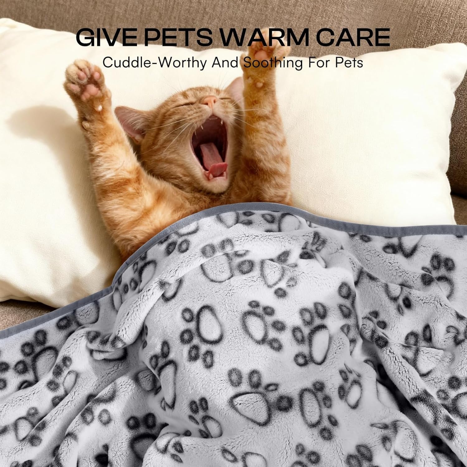 luciphia-fluffy-paw-print-dog-blanket-large-medium-small-soft-fleece-throw-300gsm-cozy-blanket-for-crate-couch-car-bed-a-puppy-cat-essential-and-dog-gift-for-pet-parents-grey-30x20