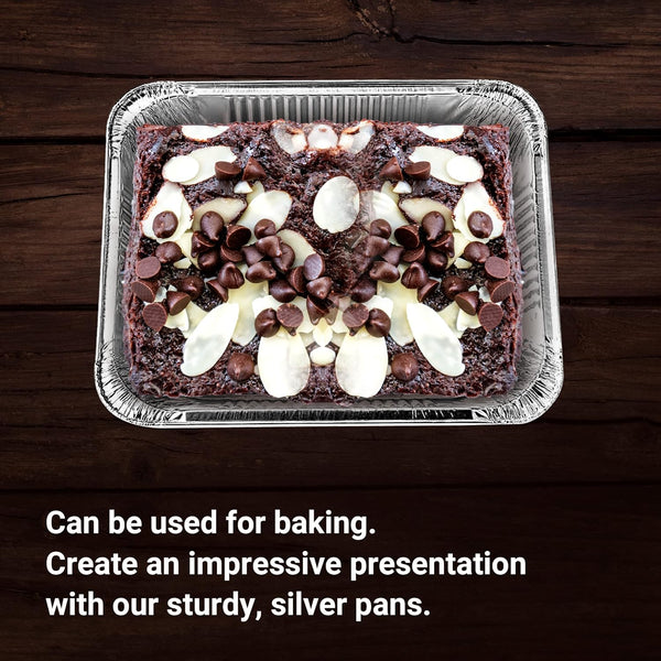 Aluminum Pans Half Size, 9X13, Extra Heavy Duty Disposable Foil Pans for Baking (30 Pack) Roasting & Chafing, Deep Tin Foil Bakeware, Steam Table Tray, Cookware, Food Prepping, Cake & Oven Pan6