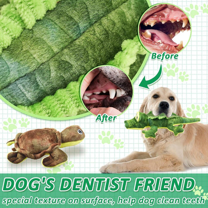 LECHONG Stuffed Animal Dog Toys, 5 Pack Tough Squeaky Dog Toys, Plush Toys Assortment, Great Value Pet Toys Bundle, Woodland Series Chew Toys for Large Medium and Small Dogs Puppy Pet Toys3