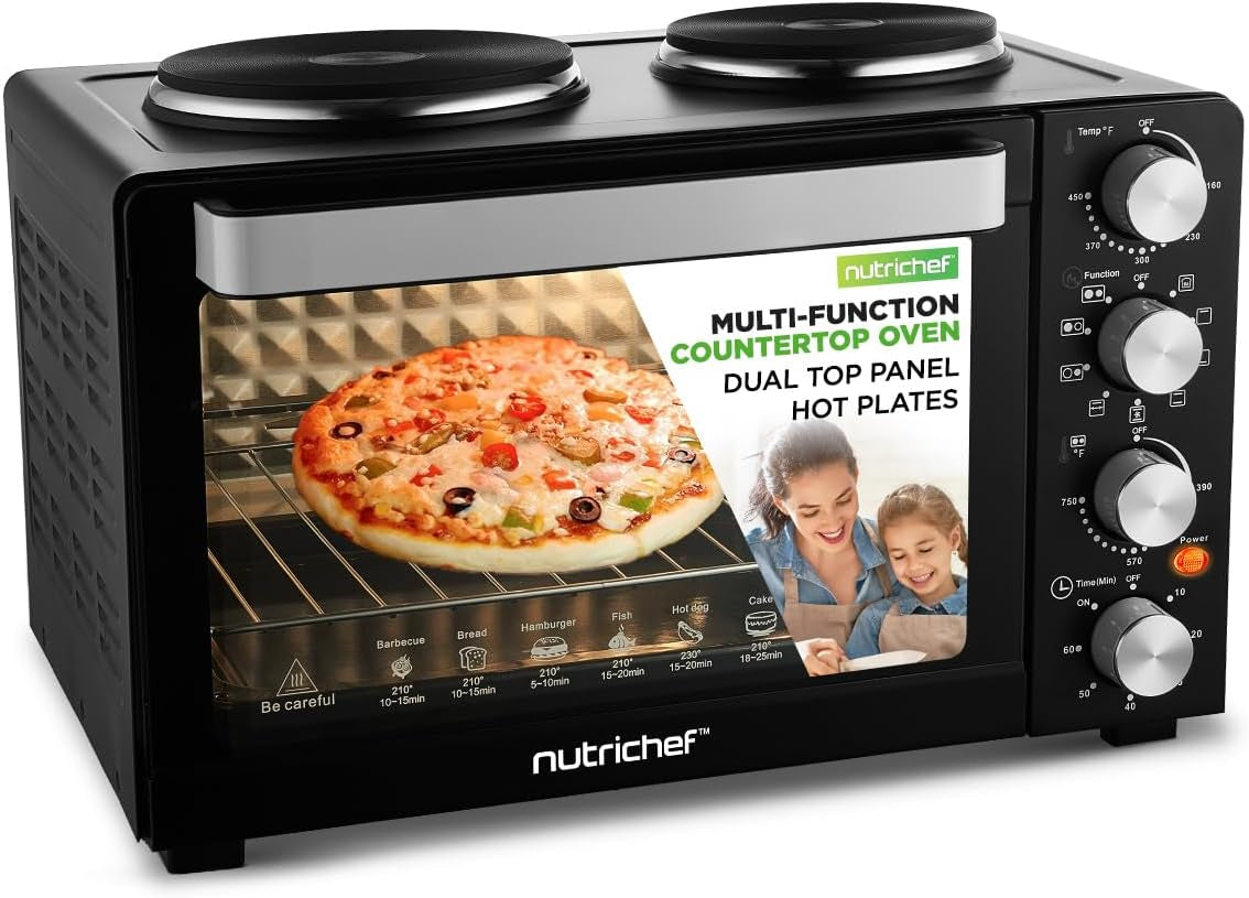 2-in-1-convection-oven-cooker-30-quart-1500w-multi-function-kitchen-oven-with-dual-hot-plates-7-cooking-modes-including-rotisserie-broil-bake-19-6-x-16-0-x-13-5-inches