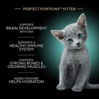 Sheba Perfect Portions Kitten Pate Wet Cat Food, Multipack, 2.6 Oz, 24 Ct | DHA for Brain Development, Vitamin E for Immunity, Real Meat, All Essential Amino Acids, Complete & Balanced, 48 Servings3