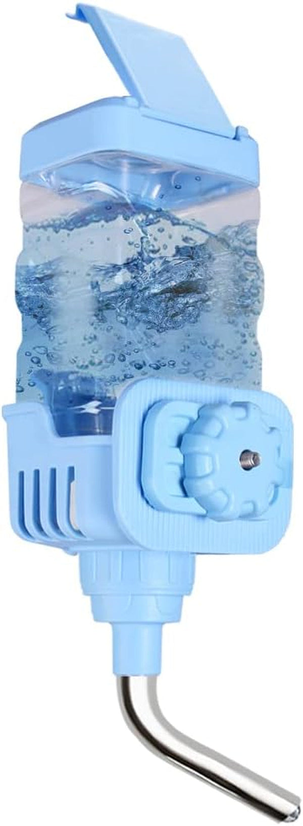 Vannon 30Oz Small Pet Water Bottle for Cage with Top Fill Design, Grey | Top-Fill Small Pet Water Bottle with Leak-Resistant Nozzle, Bpa-Free Materials, and Stable Dual Clips for Everyday Hydration.11
