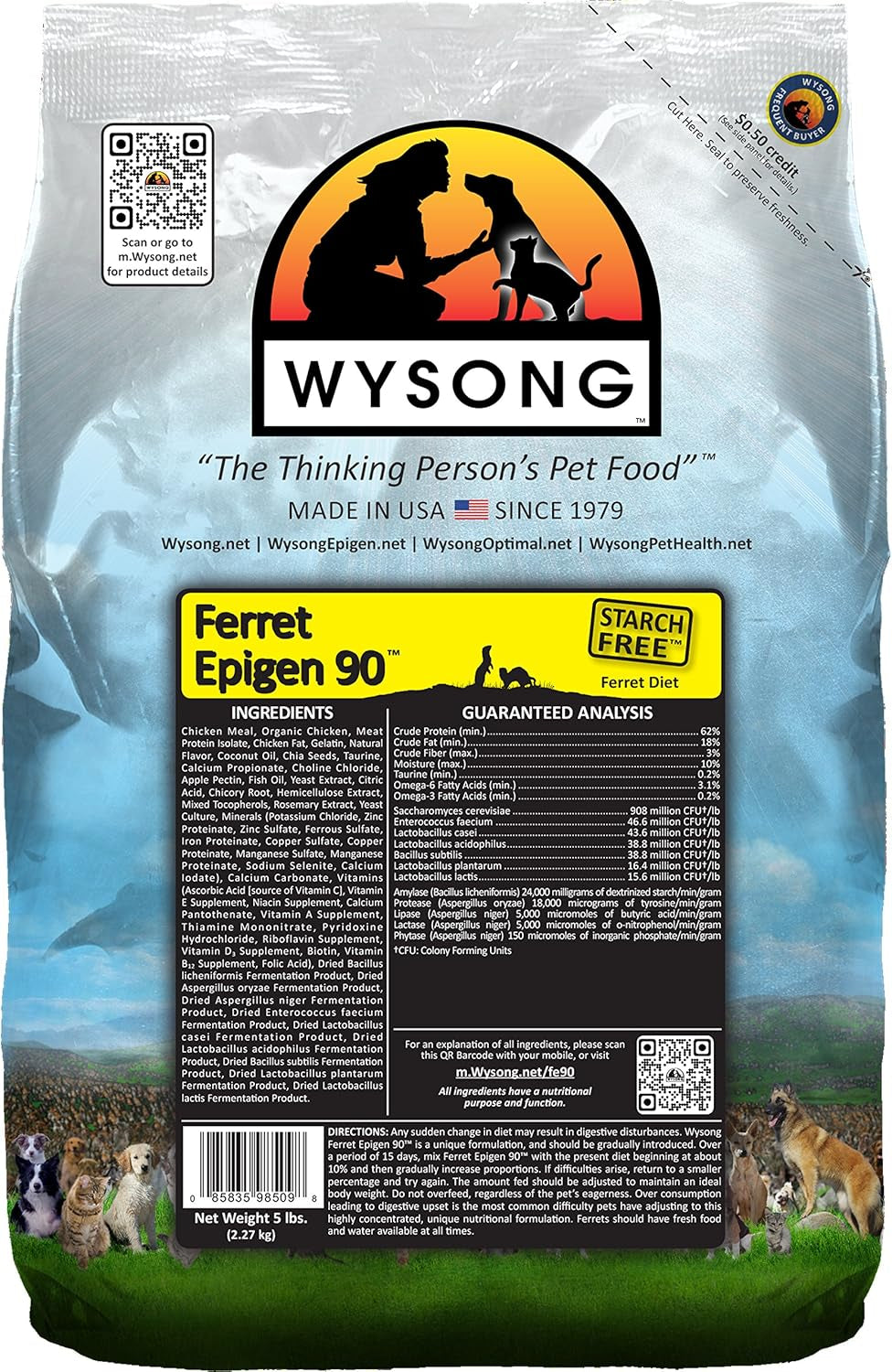 wysong-ferret-epigen-90-starch-free-dry-natural-food-for-ferrets-brown-model-number-wdfe905