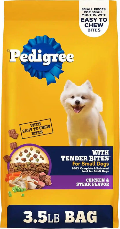 Pedigree Tender Bites Small Dogs Dry Dog Food, Chicken & Steak, 14 Lb | 36 Vitamins, Minerals & Amino Acids, Quality Protein for Lean Muscle, Natural Fiber for Digestion, Highly Digestible11