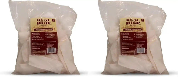 Real Hide All Natural Dog Chew Treats Rawhide Chips 1 Pound | All Natural Chew Treats, Premium Rawhide Chips, Grass Fed Free Range Beef Hide, Long Lasting, for All Dog Sizes8