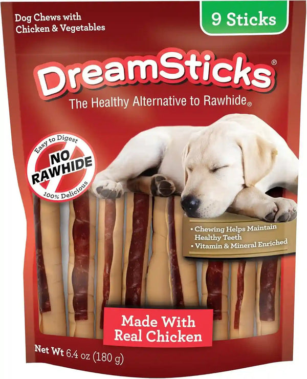 Dreambone Chicken Wrapped Mini Stick Dog Treats, Daily Rawhide-Free Chew, Digests Safely and Completely, with Real Protein, Chicken and Veggies, 15 Count14