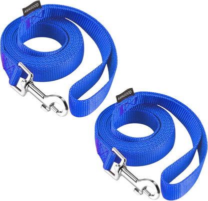 AMAGOOD 6 FT Puppy/Leash, Strong Traditional Style with Easy to Use Collar Hook, Great for Small, Medium and Large Dogs (5/8In X 6 Ft, Purple)32