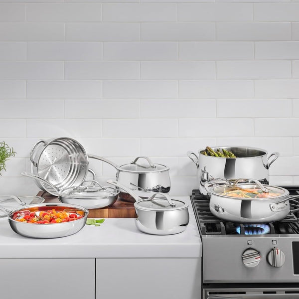 12-Piece Pureclad™ Triple-Ply Stainless Steel Cookware Set, PCT-122