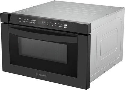 24 In. Haven Collection 1.2 Cu. Ft. Built-In Microwave Drawer, Matte Black |  COS-12MWDBK Touch Controls, 11 Power Levels, 1000W, Child Lock Function, Defrost Functions, Automatic Presets6