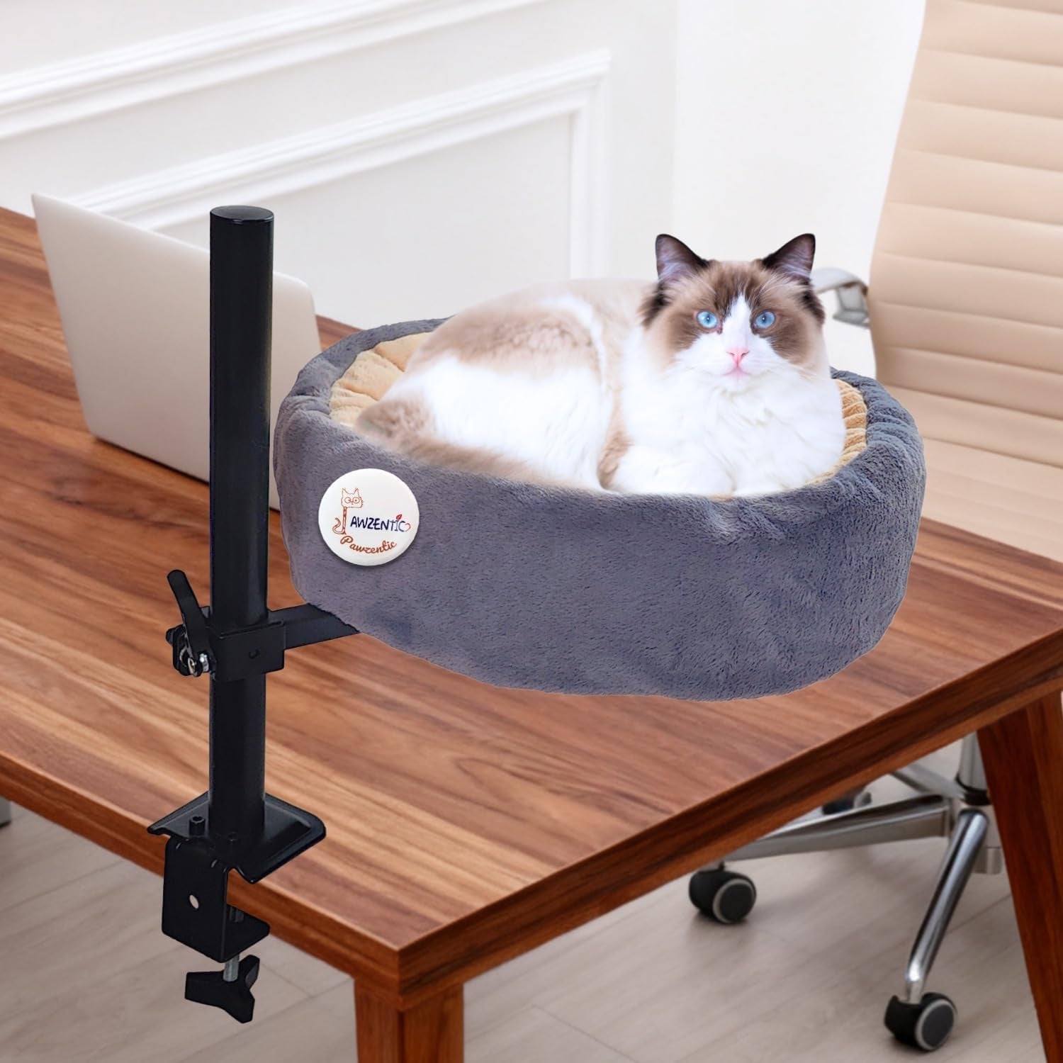 cat-desk-bed-xl-reversible-2-tone-adjustable-light-gray