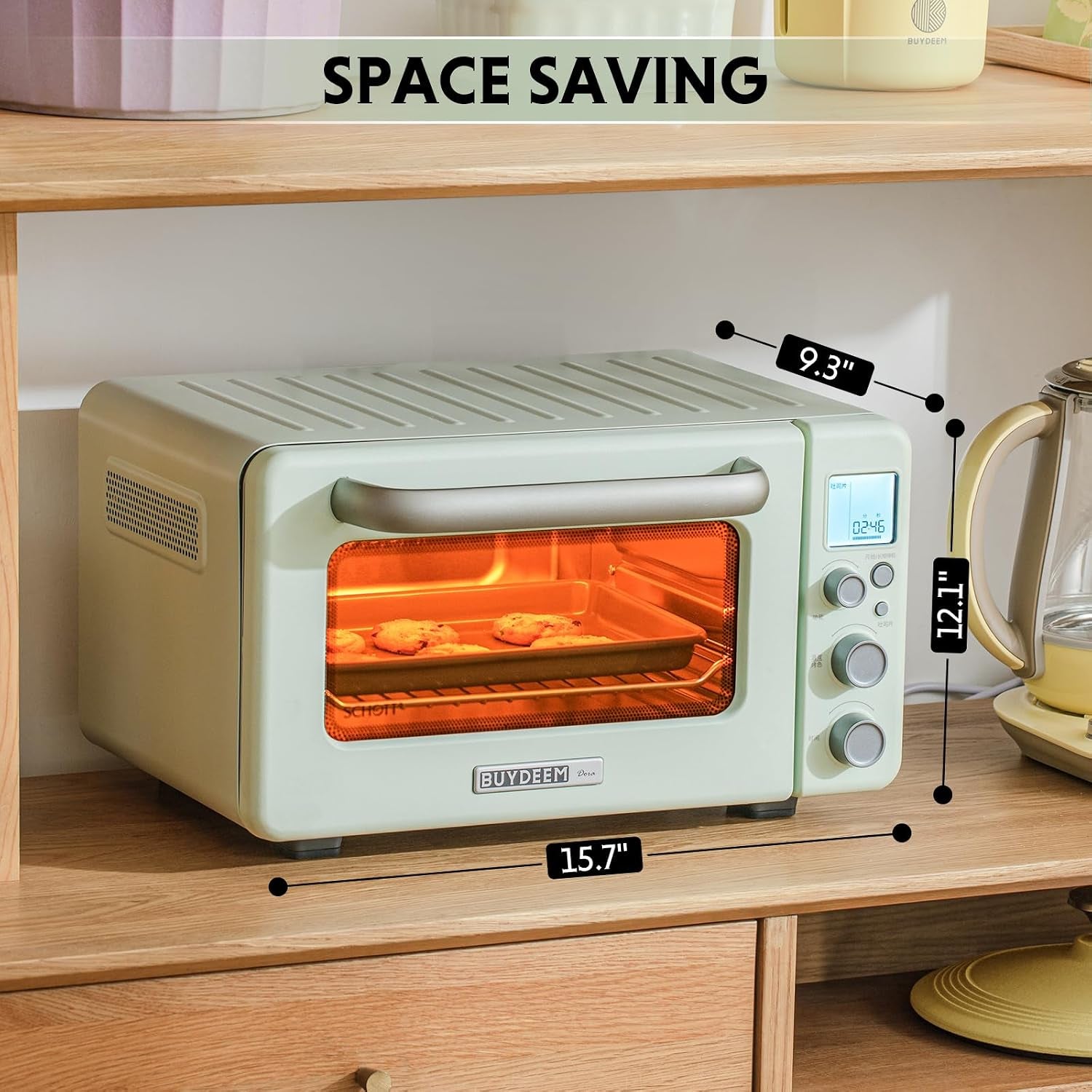 t103-countertop-toaster-oven-12qt-no-pre-heat-needed-7-cooking-modes-retro-mini-toaster-oven-with-grill-rack-and-baking-tray-cozy-greenish