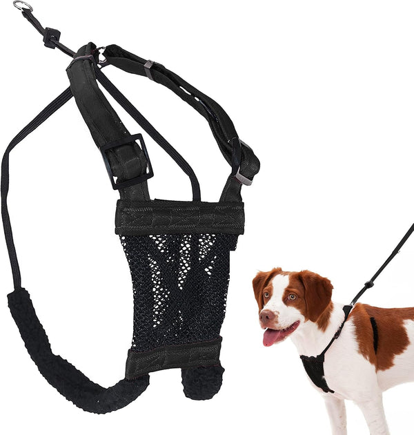 Sporn No Pull Dog Harness, Durable Nylon Mesh Harness for Large Dogs, No Choke Design, Padded Restraint Sleeves, Adjustable Fit, Easy On/Off, Large/Xl for Extra Large Breeds, Black15