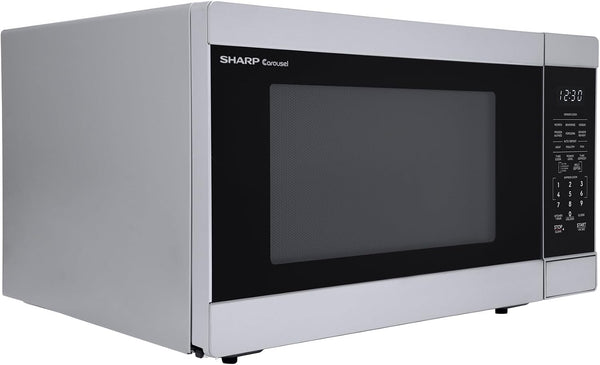 SMC1662KS 1.6 Cu. Ft. 1100W Stainless Steel Countertop Microwave Oven | 1100 Watt, Removable 13.6" Carousel Turntable10