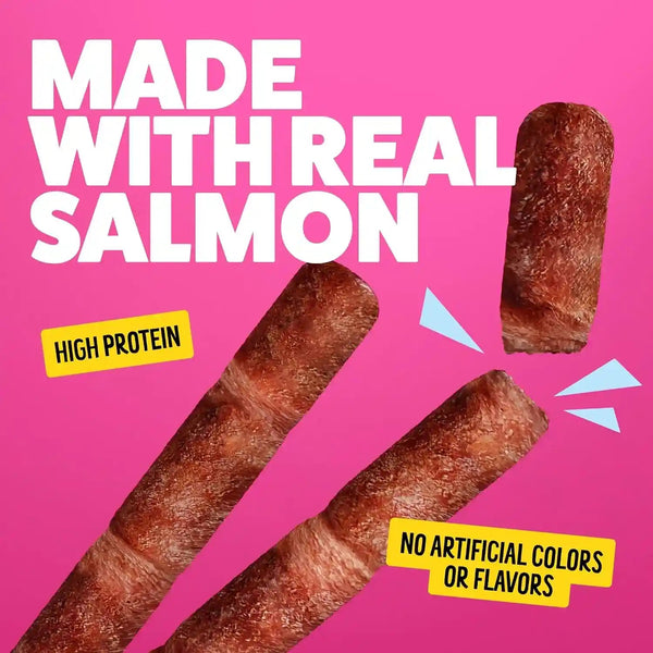 Bonkers Nibble Sticks Soft & Meaty Tender Salmon Flavor Cat Treats, 5 Sticks (Pack of 20)4