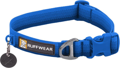 Ruffwear, Front Range Dog Collar, Adjustable Tubelok Webbing, Lightweight, Side Release Buckle, Aluminum V-Ring, Durable for Everyday Use, River Rock Green, 14"-20"7