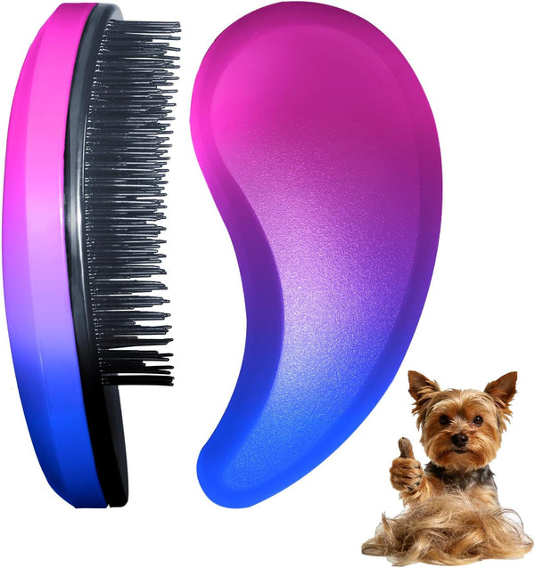 Small Dog Brush, Skin-Friendly Soft Bristles (Blue) | Puppy Hair Brush, Massage and Bath Supplies, Pet Grooming Tool for Teddy, Yorkies, Maltese, Shih Tzu, Chihuahua8