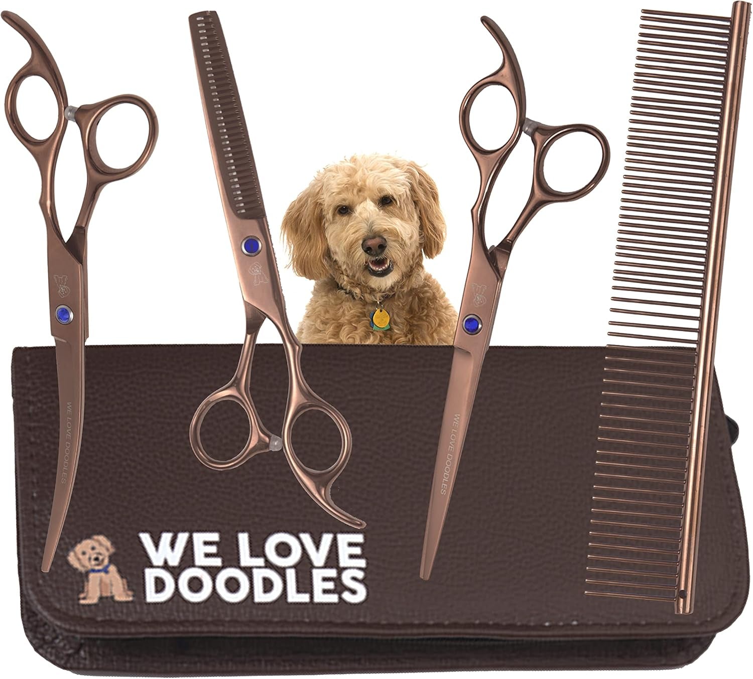 dog-grooming-scissors-kit-4-pieces-curved-straight-thinning-shears-set-professional-dog-grooming-shears-for-at-home-doodle-poodle-hair-pet-face-paw-scissors-for-goldendoodle-stainless-steel