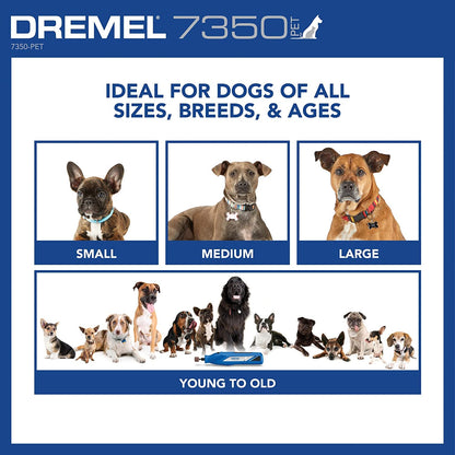 Dremel 7350-PET 4V Pet & Dog Nail Grinder, Easy-To-Use & Safe Nail Trimmer, Professional Pet Grooming Kit - Works on Large, Medium, Small Dogs & Cats3