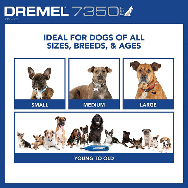 Dremel 7350-PET 4V Pet & Dog Nail Grinder, Easy-To-Use & Safe Nail Trimmer, Professional Pet Grooming Kit - Works on Large, Medium, Small Dogs & Cats3