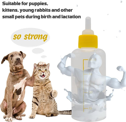 Puppy Kitten Bottle for Nursing, Newborn Baby Dog Cat Rabbit Feeding Feeder3