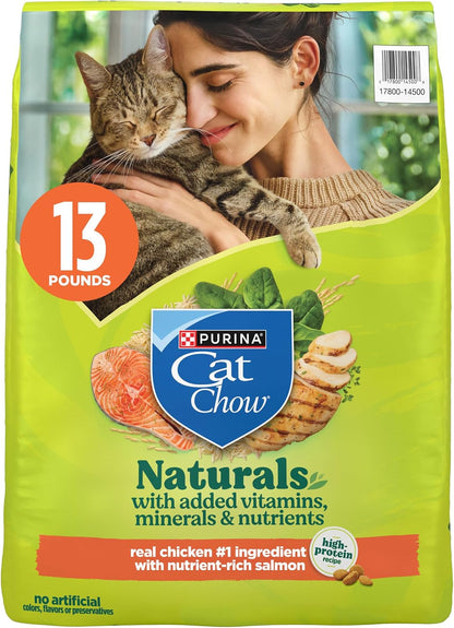 Purina Cat Chow Naturals with Added Vitamins, Minerals and Nutrients Dry Cat Food, Naturals Original - 13 Lb. Bag1