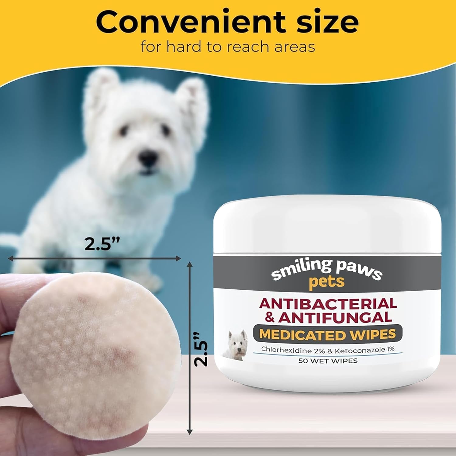 smiling-paws-medicated-grooming-wipes-for-dogs-cats-1pk-50-wipes-medicated-grooming-wipes-for-dogs-cats-contains-ketoconazole-chlorhexidine-treats-yeast-infection-ringworm-pyoderma