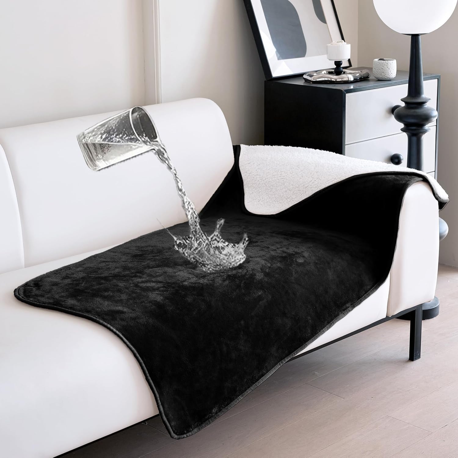 gogobunny-waterproof-bed-blanket-reversible-sherpa-fleece-throw-blanket-for-dog-puppy-cat-furniture-cover-protects-bed-couch-sofa-from-liquid-pee-and-pet-fur-dark-purple-50x60-inches