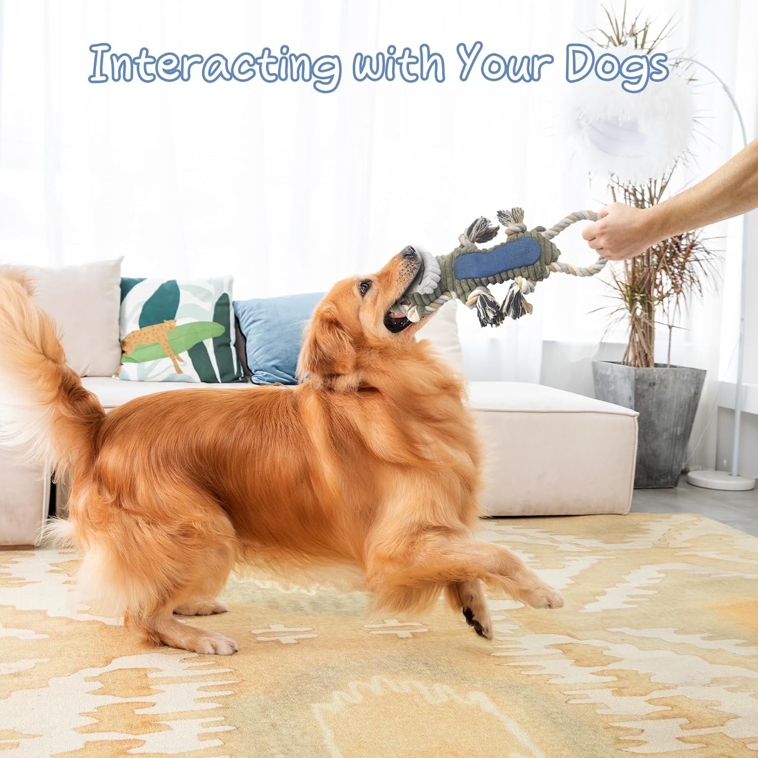buypow-funny-plush-dog-chew-toys-squeaky-dog-toys-interactive-tug-of-war-puppy-toys-stuffed-dog-toys-for-small-medium-and-large-dogs-monkey