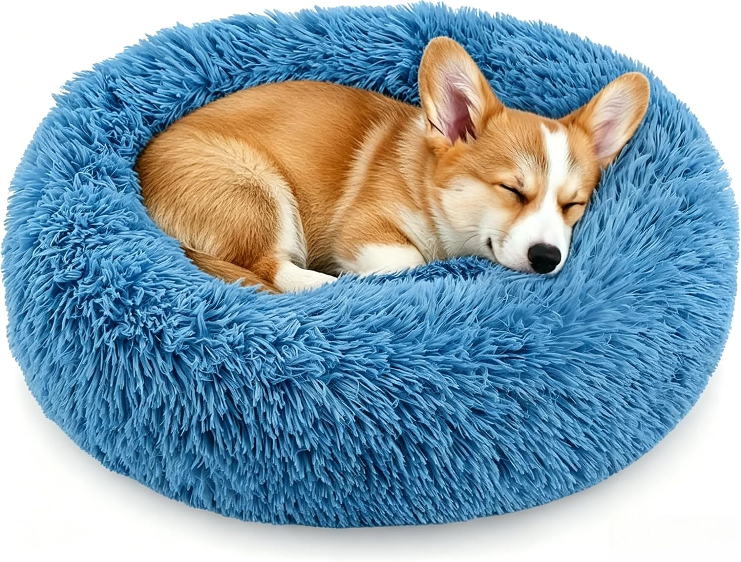 calming-donut-dog-and-cat-bed-for-indoor-cats-anti-anxiety-round-fluffy-soft-washable-small-pet-bed-for-puppy-and-kitten-warming-comfortable-luxury-anti-slip-waterproof-mute-base-20in-gray