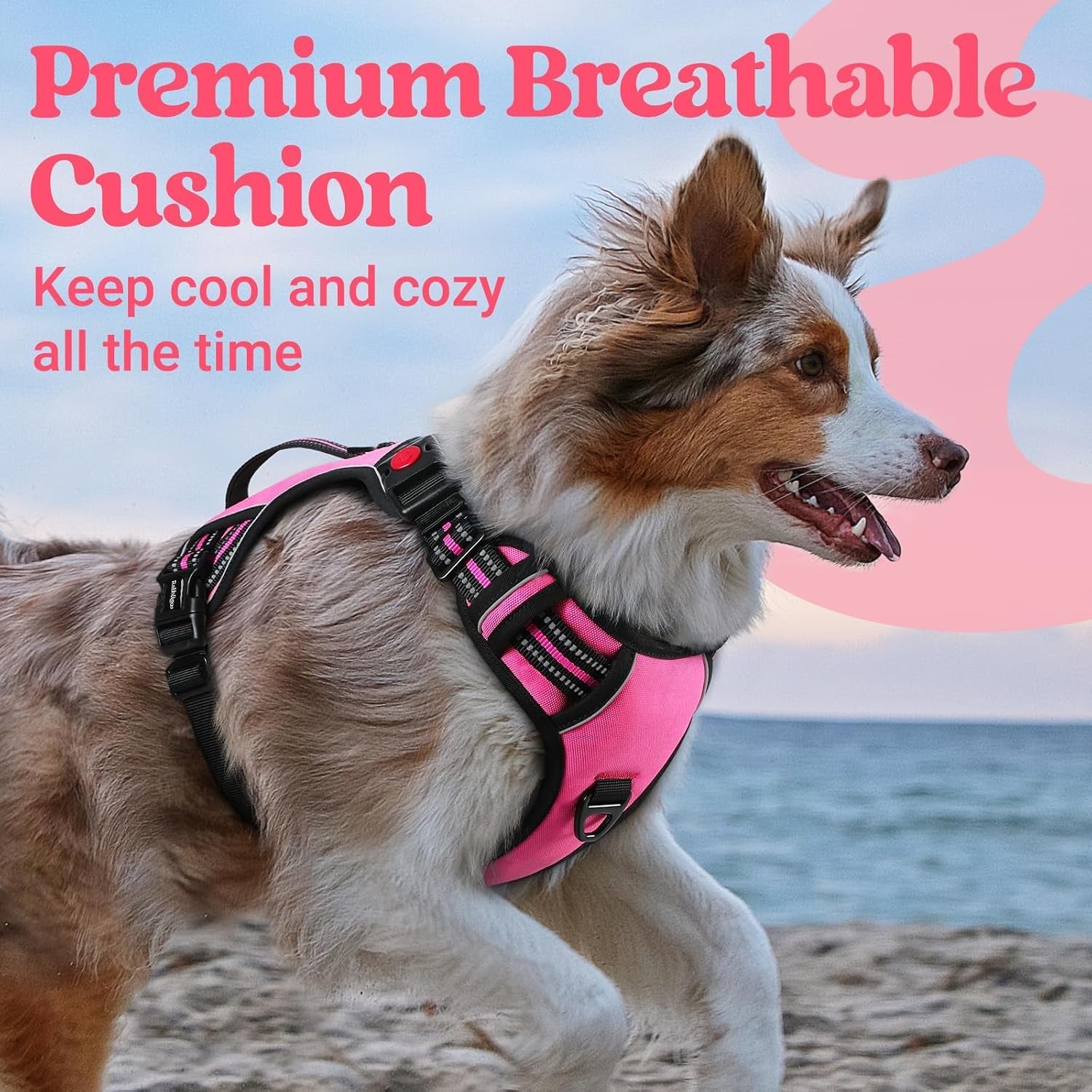 rabbitgoo-large-dog-harness-easy-wear-with-3-buckles-and-lift-handle-no-pull-with-front-clip-for-walking-adjustable-soft-padded-reflective-easy-control-pink-large