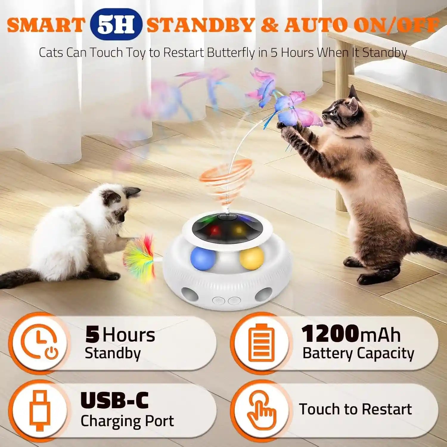 pawtners-interactive-cat-toy-4-in-1-automatic-interactive-kitten-toys-for-indoor-cats-rechargeable-with-fluttering-butterfly-track-balls-and-ambush-feather