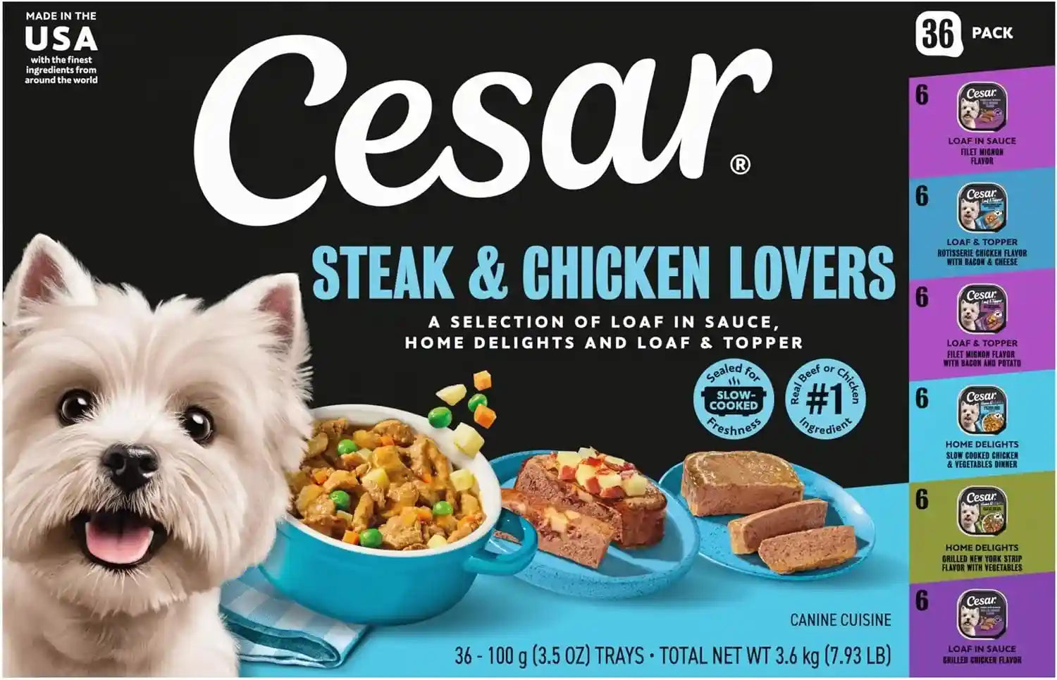 cesar-wet-dog-food-steak-lovers-variety-pack-3-5-oz-36-count-real-meat-1-ingredient-easy-peel-trays-100-complete-balanced-no-fillers-no-added-sugar-no-artificial-flavors