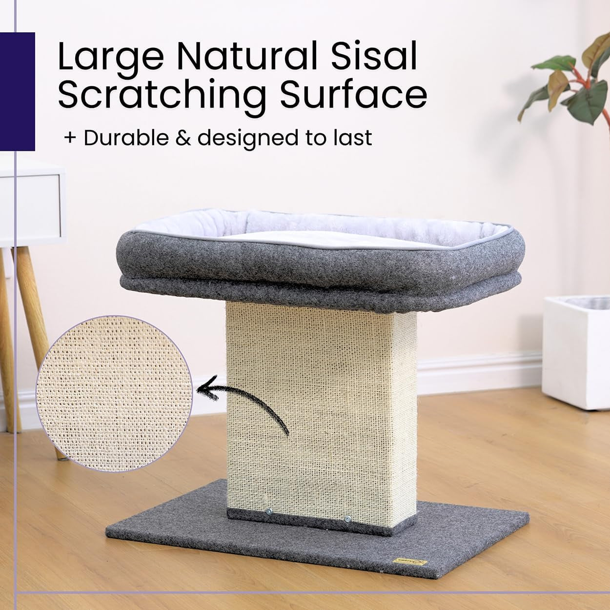 catry-cat-perch-with-washable-replaceable-bed-wide-sisal-scratching-post-cat-tree-with-washable-replaceable-bed-for-large-cats-thick-sisal-scratching-post-sturdy-cat-tower-easy-assembly-cat-tree