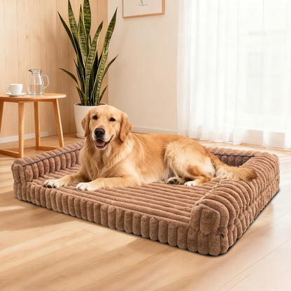 Waterproof Orthopedic Dog Bed for Medium Dogs Brown | Non-Slip Egg-Crate Memory Foam Dog Couch Pet Bed with Sides Removable Washable Cover for Crate15