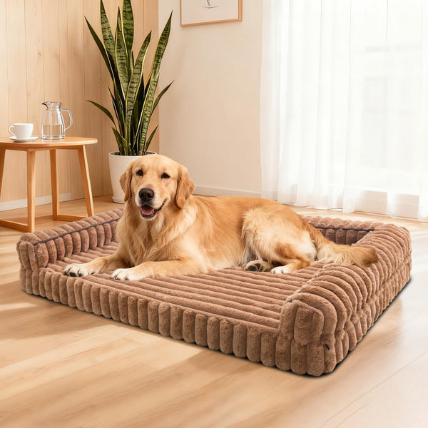 Waterproof Orthopedic Dog Bed for Medium Dogs Brown | Non-Slip Egg-Crate Memory Foam Dog Couch Pet Bed with Sides Removable Washable Cover for Crate15