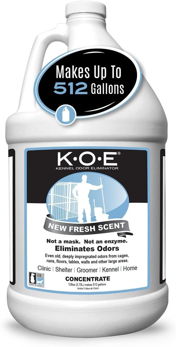 Odorcide K.O.E. Fresh Scent Odor Eliminator Concentrate – for Strong Odor on Cages, Floor, & More – Non-Enzymatic for Home & Dog Kennel – Home & Pet Supplies (1 Gal)1