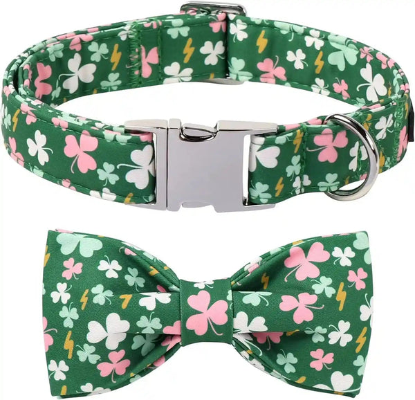 Lionet Paws Boy Dog Collar with Bowtie, Comfortable Adjustable Cute Navy Blue Bow Tie Collar for Male Dogs Gift, Xlarge, Neck 16-26 Inches21