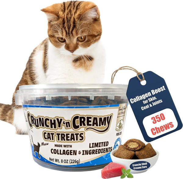 Fieldcrest Farms Collagen Cat Treats, Catnip, Crunchy & Creamy, 3 Oz Pouch | Supports Skin, Coat & Joints, High Protein, No Wheat or Soy, Great for Training & Rewards, All Life Stages16