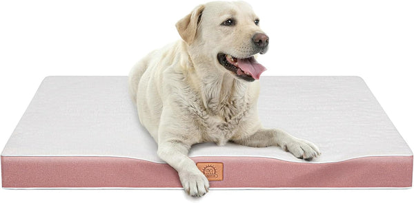 Sunheir Orthopedic Dog Bed for Large Dogs - Big Waterproof Dog Crate Bed with Removable Washable Cover, Egg Crate Foam Support, Anti-Slip Bottom, Deluxe Plush Pet Bed Mat (Grey)8