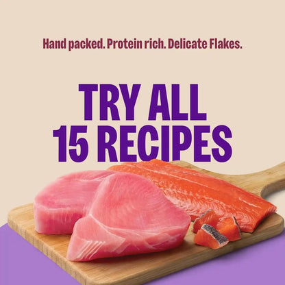 Wellness CORE Signature Selects Flaked Adult Canned Wet Cat Food, Natural, Protein Rich, Grain Free, Skipjack Tuna and Wild Salmon Entrée Recipe, 2.8 Oz, Pack of 12 Cans2