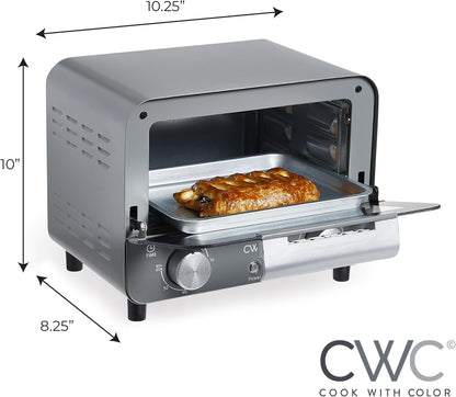 Mini Toaster Oven: 600W Power, Precision Timer, Auto Shutoff, and Culinary Delights up to 450 Degrees, Grey7
