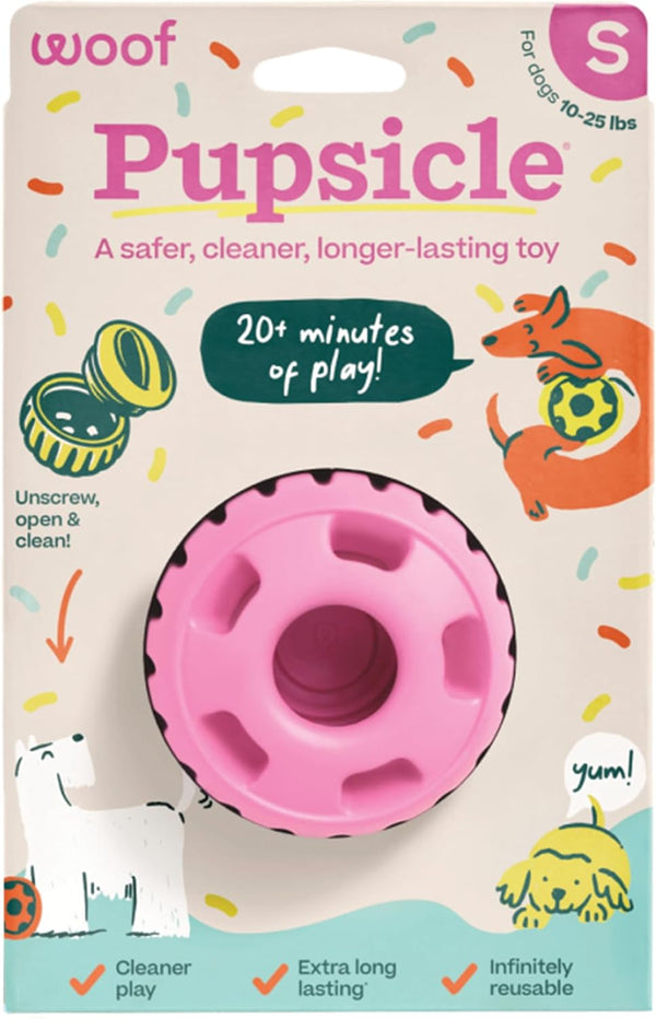 WOOF Pupsicle Interactive Dog Ball Toy for Dogs 25-75 Lbs - Green | Long-Lasting Enrichment Toy for Medium/Large Dogs, Easy-Fill Design, Low-Mess Play, Made of Natural Rubber, Easy to Clean12
