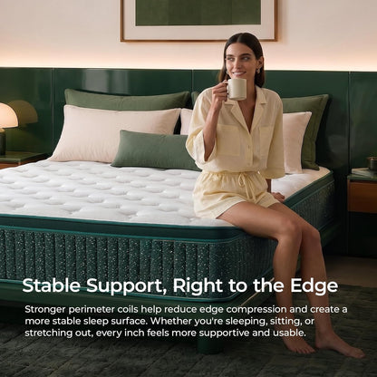 14 Inch Queen Hybrid Mattress, Medium Firm, Gel Foam, Motion Isolation4