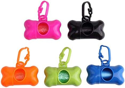 5 PCS Bone Shaped Poop Bag Dispenser (Random Color) | Pet Waste Disposal Bag Dispenser with Waste Bag1