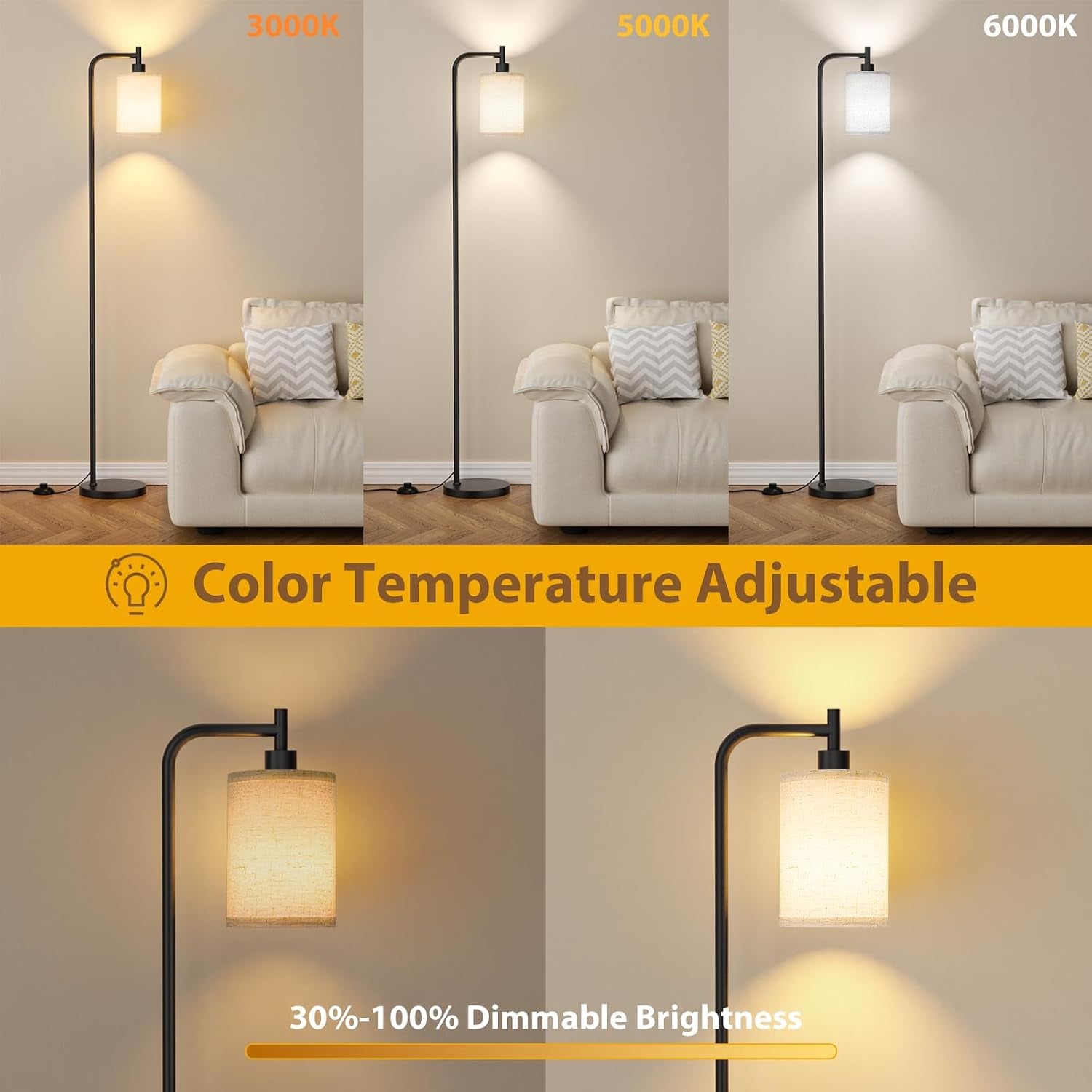 64-floor-lamp-with-remote-control-dimmable-tall-standing-lamps-for-living-room-bedroom-office-corner-9w-led-bulb-included-foot-pedal-switch-beige-shade-black-pole