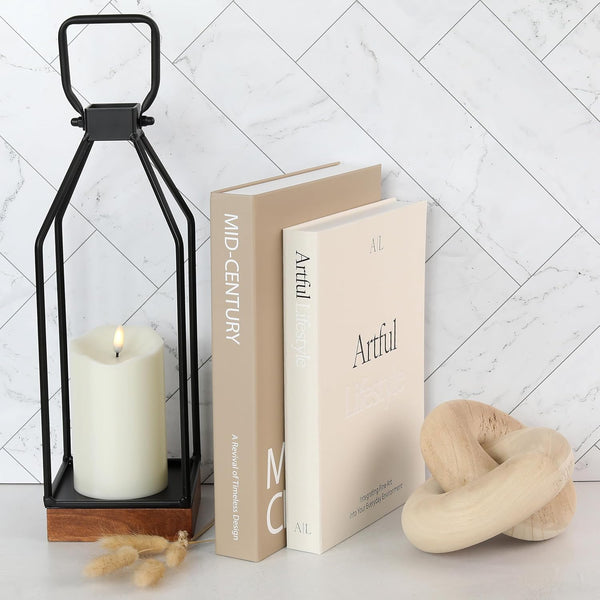 Aesthetic Decorative Books Set of 2 - Stylish Boxes for Coffee Table Decor | Stylish Modern Home Decoration for Your Bookshelf or Mantel, Faux/Fake Books Doubles as Photo Storage or Keepsake Box6