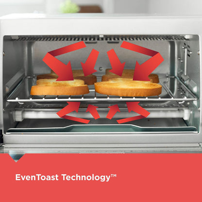 BLACK+DECKER Crisp 'N Bake 4-Slice Air Fry Toaster Oven | Compact Air Fry Toaster Oven Fits 4 Slices or 9-Inch Pizza with Eventoast Technology.4